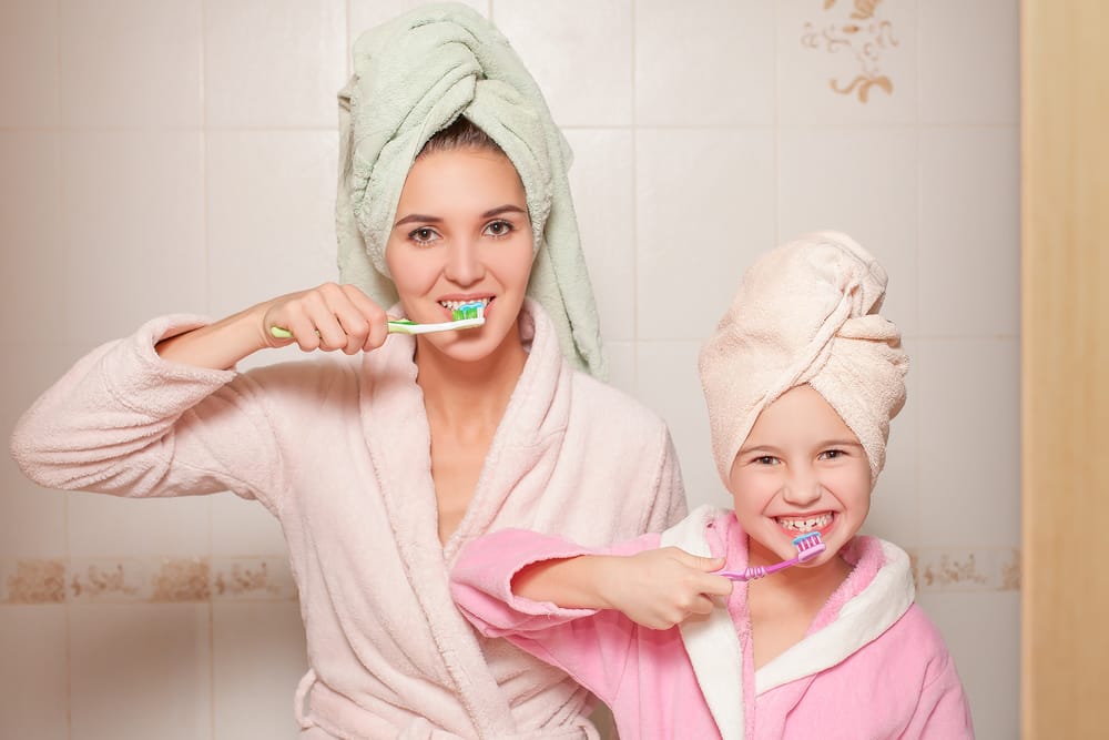 mokyti vaikus valyti dantis