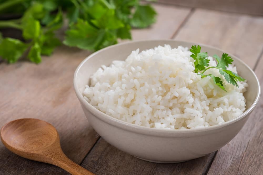 valgyti baltus ryžius